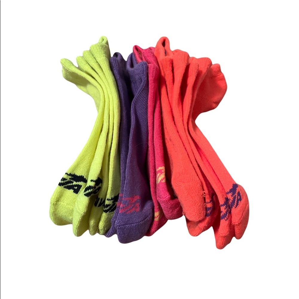 AVIA full set of unisex neon colored socks, 6 pairs, 12 socks, almost new